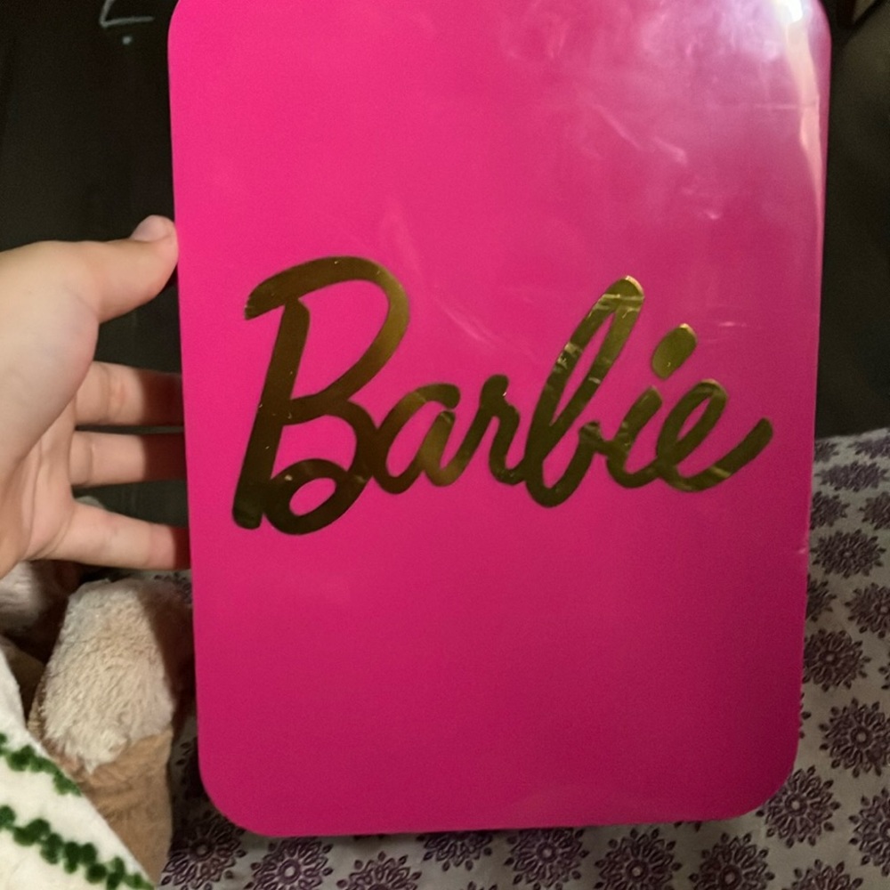 Pink Barbie mini fridge